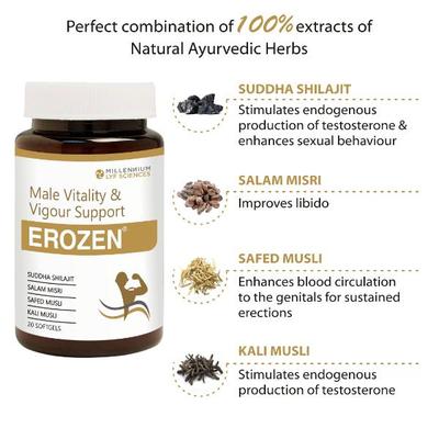 Millennium Lyf Sciences Erozen Softgel 20's - Pure Herbs