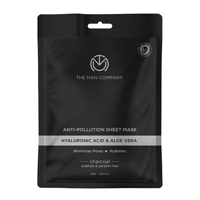 The Man Company Charcoal Face Sheet Mask - 25 ml (Pack of 2) 1's - Sheet Masks