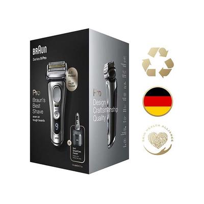 Braun Series 9 Pro 9467cc Wet and Dry shaver for Men, with 5-in-1 SmartCare Center and Leather Travel Case, for Comfort and Close Shave 1300 gm - Grooming Kits