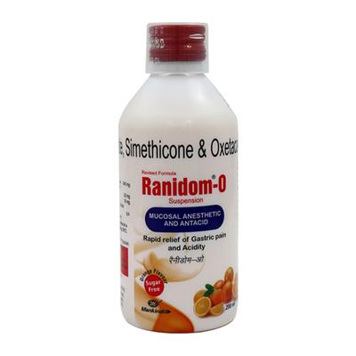 RANIDOM O SUGAR FREE ORANGE FLAVOUR Suspension 200ml - Ulcer/Reflux/Flatulence-Aaa