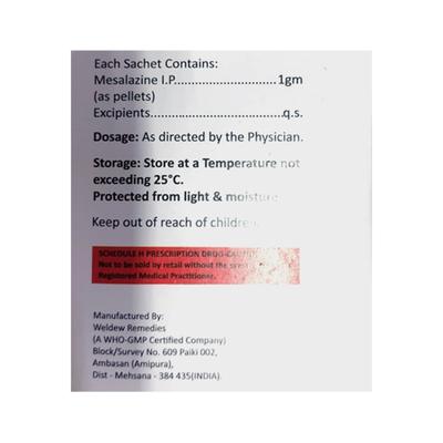 MESALINE 1 Sachet 1g - Ulcerative Colitis/Bowel Inflammatory Disease-GIT