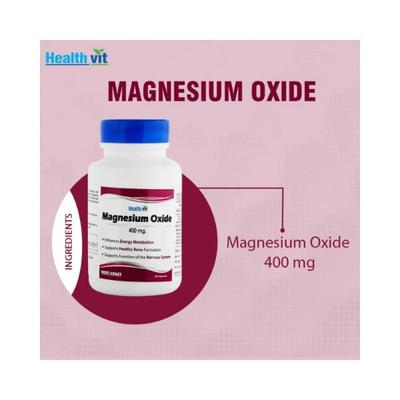 Healthvit High Absorption Magnesium Oxide 400 mg- Capsules 60's - Calcium And Minerals