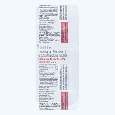 Olkem Trio 6.25mg Tablet 10'S - Hypertension-Ana