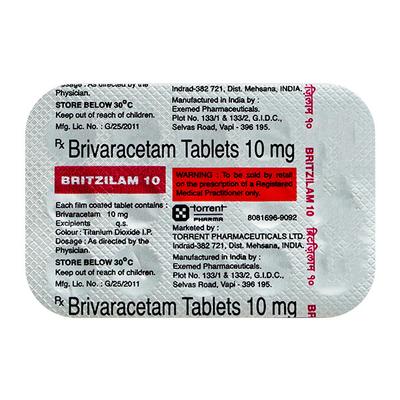 BRITZILAM 10 Tablet 14's - Epilepsy/Convulsion-Ant