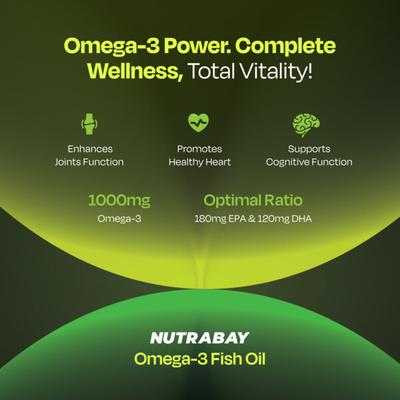 Buy Nutrabay Wellness Omega 3 Fish Oil 1000mg Capsule 60's Online at ...