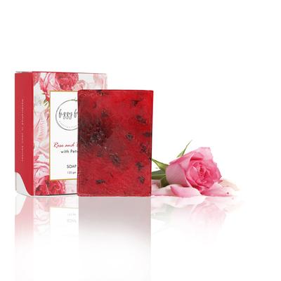 Fizzy Fern Soap - Rose & Basil with Petals 125 gm - Soaps