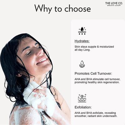 THE LOVE CO. Honeymoon Glow AHA + BHA Body Wash 250 ml - Shower Gels & Body Wash