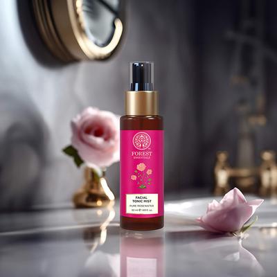 Forest Essentials Facial Tonic Mist Pure Rosewater and Fragrant 50ml - Toners