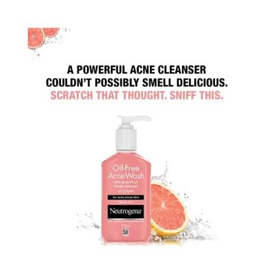 Neutrogena Oil Free Acne Facewash Pink Grapefruit 175 ml - Face Washes