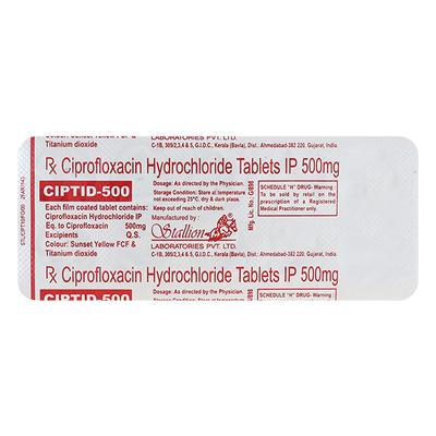 CIPTID 500 Tablet 10's - Bacterial Infections-Qui