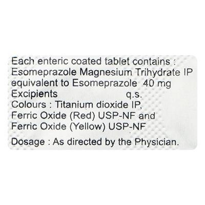 Esofine 40mg Tablet 10'S - Ulcer/Reflux/Flatulence-Aaa
