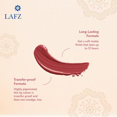 Lafz Transfer Proof & Smudge Proof Velvet Matte Lip Colour, Pink Berry 5.5 ml - Liquid Lipsticks