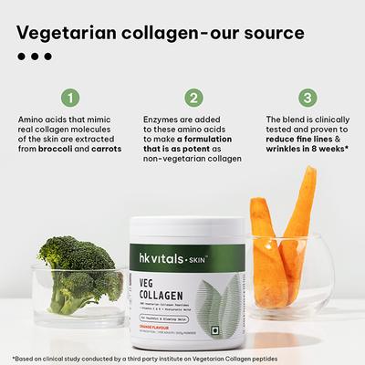 HealtHKart HK Vitals Skin Radiance Veg Collagen Supplement (Orange) 200 gm - Multi-Vitamins