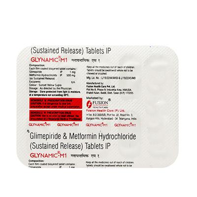 Glynamic M 1Mg Tablet 10's - Diabetes-Ant