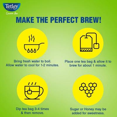 Tetley Classic Green Tea Bags Added Vitamin C 100's - Teas