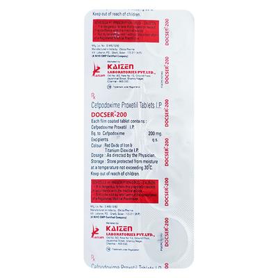 Docser 200mg Tablet 10'S - Bacterial Infections-Cep