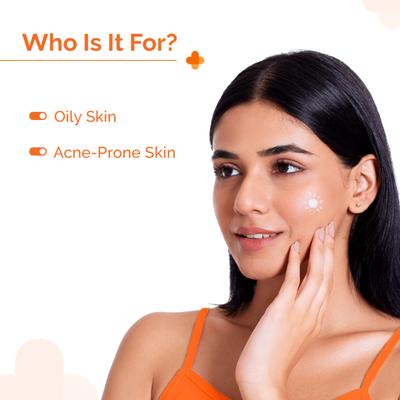 The Derma Co. 1% Hyaluronic Sunscreen Oil-Free Gel Lightweight Sunscreen Acne-Prone Skin 50 gm - Face Sunscreen