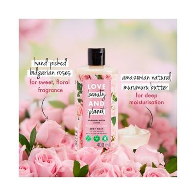 Love Beauty And Planet Natural Murumuru Butter and Rose Sulfate Free Body Wash 200 ml - Shower Gels & Body Wash