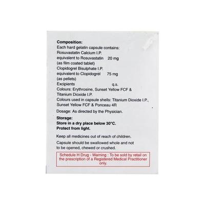 Razel CV 20/75mg Capsule 10'S - High Cholesterol-Dys