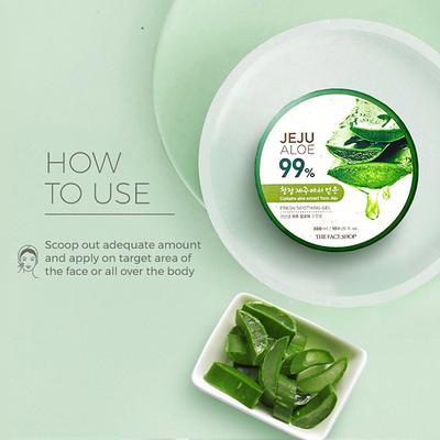 The Face Shop Jeju Aloe 95% Fresh Soothing Gel 300 ml - Face Gels