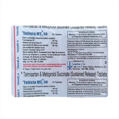Telista MT 50mg Tablet 15'S - Hypertension-Ana