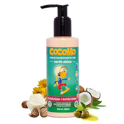 Cocomo Natural Kids Moisturizer Plus Sunscreen Lotion Coconut and Olive Oil SPF 15 Earth Shine 200 ml - Creams, Lotions & Oils
