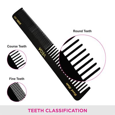 Vega General Grooming Hair Comb for Men and Women, Black (VC2HMBC-113) 2's - Hair Combs