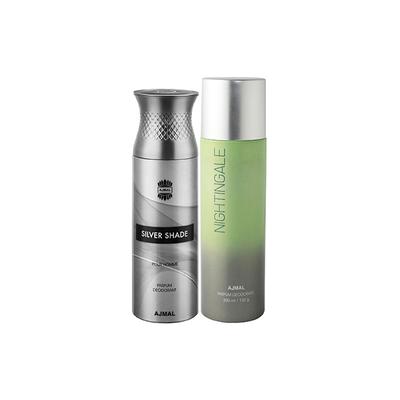 Ajmal Silver Shade And Nightingale Deodorants Pack of 2 200 ml - Deodorants/Roll-Ons