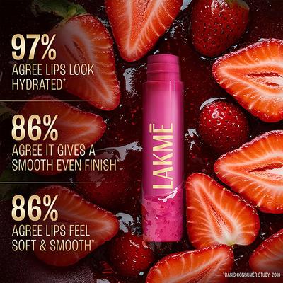 Lakme Lip Love Strawberry Lip Care 22 Hrs Moisture SPF 15 4.5gm - Lipsticks