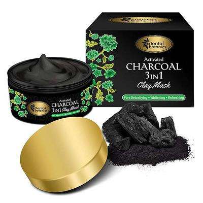 Oriental Botanics Activated Charcoal 3 In 1 Clay Mask 100 gm - Masks & Peels