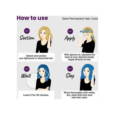 2.Oh! Semi Permanent Hair Color - Blue 100 ml - Crème