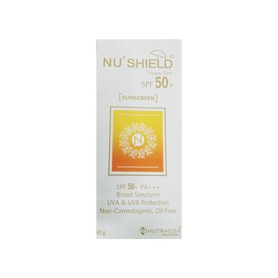 NU SHIELD CREAM TINT SPF 50+ Sunscreen 50gm - Sunscreen Preparations-Emo