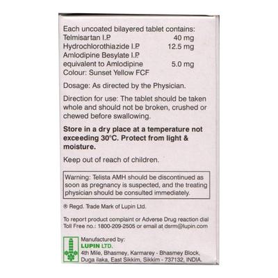 TELISTA AMH Tablet 15's - Hypertension-Ang