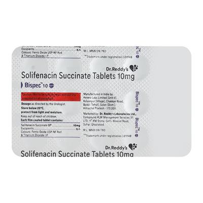 Bispec 10mg Tablet 15'S - Bladder And Prostate Disorders-Dru