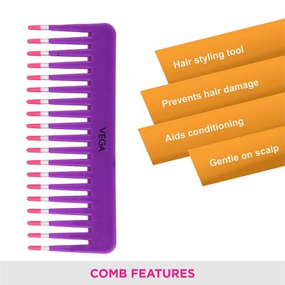 Vega Lilac Shampoo Com (1268) 32 gm - Hair Combs