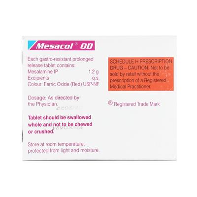 Mesacol Od Tablet 15'S - Ulcer/Reflux/Flatulence-GIT