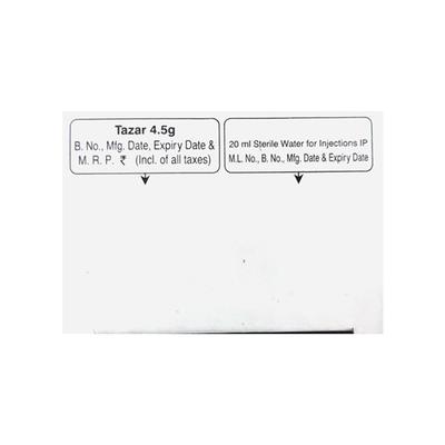 TAZAR 4.5 Combipack Injection 1's - Bacterial Infections-Pen