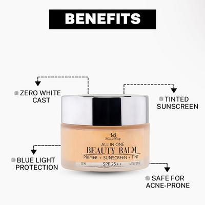House of Beauty All Skin Bb-Beauty Balm with Primer, Tint, & SPF 25+ Covers Unevenness 50ml - Body Sunscreen