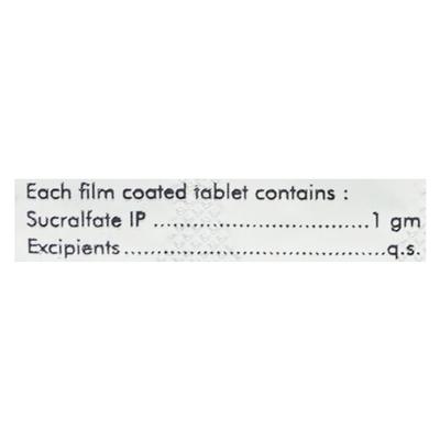 SUCRAZEST 1gm Tablet 10's - Ulcer/Reflux/Flatulence-Aaa