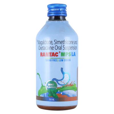 RANTAC MPS LA SUGAR FREE MINT FLAVOUR Oral Suspension 200ml - Ulcer/Reflux/Flatulence-Aaa