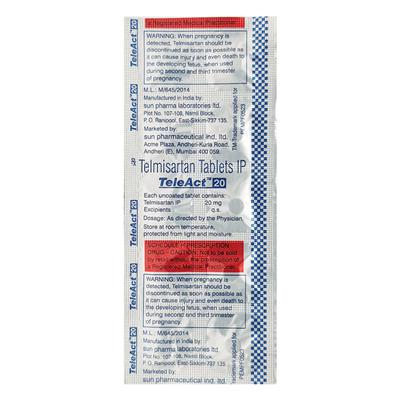 Teleact 20mg Tablet 10'S - Hypertension-Ang