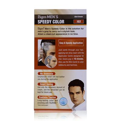 Bigen Men's Speedy Color No Ammonia - Dark Brown 103 80gm - Crème