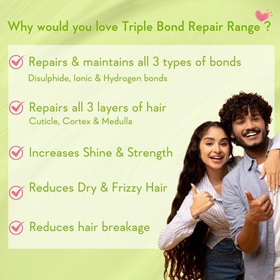 Wishcare Triple Bond Repair Booster Serum - 10% Aminopeptide Complex - Repairs Damaged and Frizzy Hair 100 ml - Hair Serums