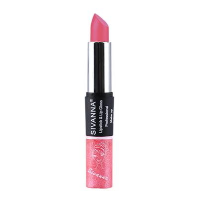 Sivanna Colors 2 in 1 Lipstick & Lip Gloss - DK061 14 20 gm - Lip Glosses