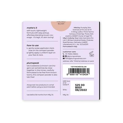 Plum Legit Matte Talc-Free Compact With SPF15 115P Pinched Blush 9 gm - Contour