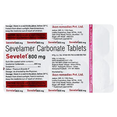 SEVELET 800 Tablet 10's - Kidney Disease/Stones-Oth