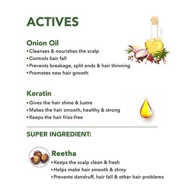 Skivia Onion Oil Mini Shampoo With Reetha & Keratin -Unisex 30 ml - Shampoos