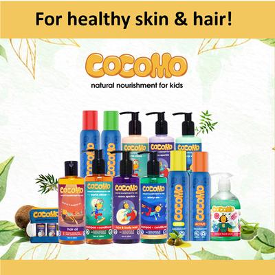 Cocomo Natural Kids Face and Body Wash Citrus Fragrance Hydrates and Nourishes Skin Earth Shine 200 ml - Baby Body Wash
