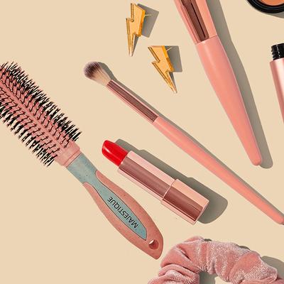 Majestique Hair Round Brush for Blow Drying and Hair Styling with Nylon Bristles - Color May Vary 1's - Hair Combs