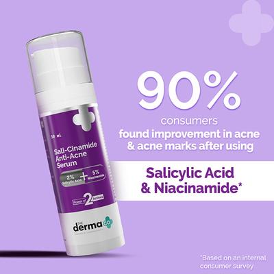 The Derma Co. Sali-Cinamide Anti-Acne Face Serum with 2% Salicylic Acid & 5% Niacinamide for Acne & Acne Marks 30 ml - Face Serum